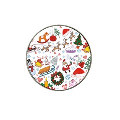 Christmas Theme Decor Illustration Pattern Hat Clip Ball Marker (10 pack)