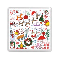 Christmas Theme Decor Illustration Pattern Memory Card Reader (square) by Amaryn4rt