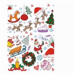 Christmas Theme Decor Illustration Pattern Small Garden Flag (two Sides) by Amaryn4rt