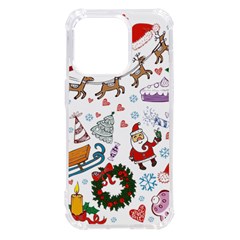 Christmas Theme Decor Illustration Pattern Iphone 14 Pro Tpu Uv Print Case by Amaryn4rt