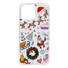 Christmas Theme Decor Illustration Pattern Iphone 14 Pro Max Tpu Uv Print Case