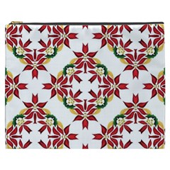 Christmas-wallpaper-background Cosmetic Bag (xxxl) by Amaryn4rt