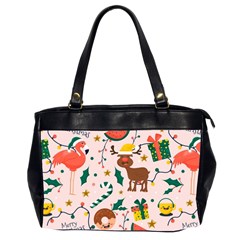 Colorful-funny-christmas-pattern Merry Xmas Oversize Office Handbag (2 Sides)
