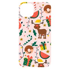 Colorful-funny-christmas-pattern Merry Xmas Iphone 14 Plus Black Uv Print Case by Amaryn4rt