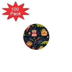 Colorful-funny-christmas-pattern Merry Christmas Xmas 1  Mini Buttons (100 Pack) 