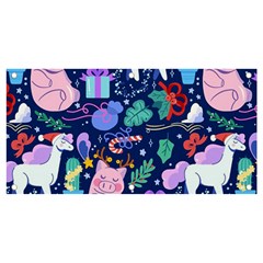 Colorful-funny-christmas-pattern Pig Animal Banner And Sign 4  X 2 