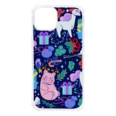 Colorful-funny-christmas-pattern Pig Animal Iphone 13 Tpu Uv Print Case by Amaryn4rt