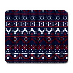 Christmas-concept-with-knitted-pattern Large Mousepad by Amaryn4rt