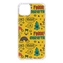 Colorful-funny-christmas-pattern Cool Ho Ho Ho Lol Iphone 14 Plus Tpu Uv Print Case by Amaryn4rt
