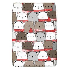 Cute Adorable Bear Merry Christmas Happy New Year Cartoon Doodle Seamless Pattern Removable Flap Cover (s) by Amaryn4rt