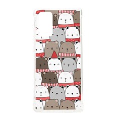 Cute Adorable Bear Merry Christmas Happy New Year Cartoon Doodle Seamless Pattern Samsung Galaxy Note 20 Tpu Uv Case by Amaryn4rt