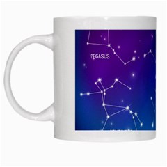 Realistic-night-sky-poster-with-constellations White Mug by Amaryn4rt