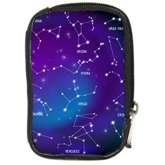 Realistic-night-sky-poster-with-constellations Compact Camera Leather Case by Amaryn4rt