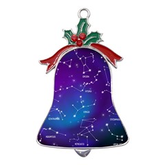 Realistic-night-sky-poster-with-constellations Metal Holly Leaf Bell Ornament