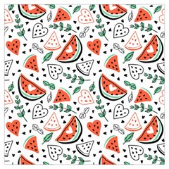 Seamless-vector-pattern-with-watermelons-mint Lightweight Scarf  by Amaryn4rt