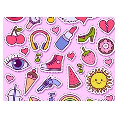 Fashion-patch-set Two Sides Premium Plush Fleece Blanket (extra Small) by Amaryn4rt