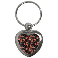 Seamless-vector-pattern-with-watermelons-hearts-mint Key Chain (heart)