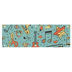 Seamless-pattern-musical-instruments-notes-headphones-player Banner And Sign 6  X 2  by Amaryn4rt