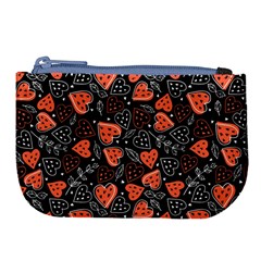 Seamless-vector-pattern-with-watermelons-hearts-mint Large Coin Purse by Amaryn4rt