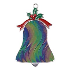 Texture-abstract-background Metal Holly Leaf Bell Ornament