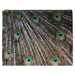 Peacock-feathers-pattern-colorful Cosmetic Bag (xxxl) by Amaryn4rt