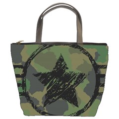 Military-camouflage-design Bucket Bag by Amaryn4rt