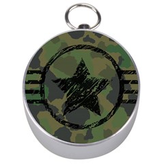 Military-camouflage-design Silver Compasses by Amaryn4rt