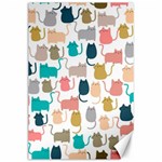 Cute-seamless-pattern-happy-kitty-kitten-cat Canvas 24  x 36  23.35 x34.74  Canvas - 1