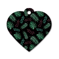 Geometric-seamless-pattern Dog Tag Heart (two Sides) by Amaryn4rt