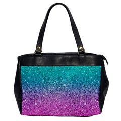 Pink And Turquoise Glitter Oversize Office Handbag