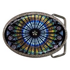 Mandala Floral Wallpaper Rose Window Strasbourg Cathedral France Belt Buckles by Sarkoni