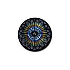 Mandala Floral Wallpaper Rose Window Strasbourg Cathedral France Golf Ball Marker (4 Pack)