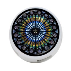 Mandala Floral Wallpaper Rose Window Strasbourg Cathedral France 4-port Usb Hub (one Side) by Sarkoni