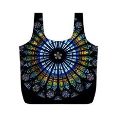 Mandala Floral Wallpaper Rose Window Strasbourg Cathedral France Full Print Recycle Bag (m)