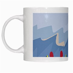 Winter Sports Ski Winter Snow White Mug by Pakjumat