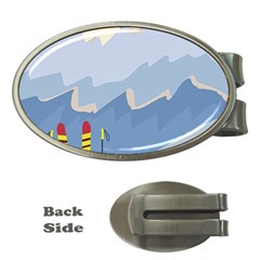 Winter Sports Ski Winter Snow Money Clips (oval)  by Pakjumat