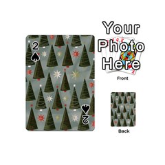 Christmas Trees Pattern Wallpaper Playing Cards 54 Designs (mini) by Pakjumat