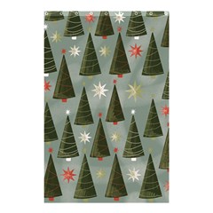 Christmas Trees Pattern Wallpaper Shower Curtain 48  X 72  (small)  by Pakjumat