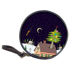 House Tree Man Moon Night Stars Classic 20-cd Wallets by Pakjumat