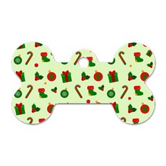 Festive Background Holiday Background Dog Tag Bone (two Sides) by Pakjumat