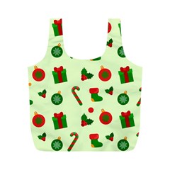 Festive Background Holiday Background Full Print Recycle Bag (m) by Pakjumat