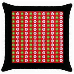 Festive Pattern Christmas Holiday Throw Pillow Case (black)