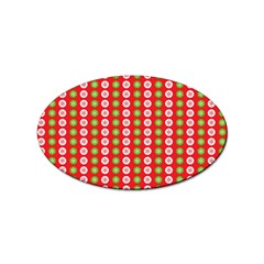 Festive Pattern Christmas Holiday Sticker Oval (100 Pack)