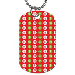 Festive Pattern Christmas Holiday Dog Tag (two Sides)