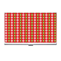 Festive Pattern Christmas Holiday Business Card Holder
