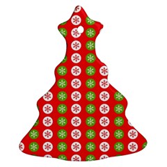 Festive Pattern Christmas Holiday Christmas Tree Ornament (two Sides)