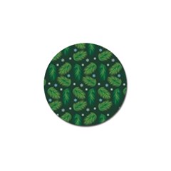 Leaves Snowflake Pattern Holiday Golf Ball Marker