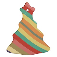 Pattern Design Abstract Pastels Christmas Tree Ornament (two Sides)