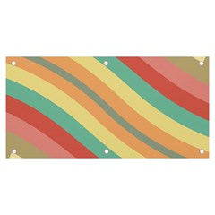 Pattern Design Abstract Pastels Banner And Sign 6  X 3  by Pakjumat