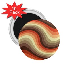 Twirl Swirl Waves Pattern 2 25  Magnets (10 Pack)  by Pakjumat